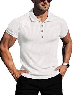 Poloshirt Herren Kurzarm Schnelltrocknend Atmungsaktives Sommer Poloshirts Männer Knopfleiste T-Shirts Sport Shirt Basic Regular Fit Golf Polo Hemd von ANGGREK