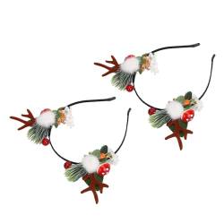 Weihnachts-Stirnband, 2 Stück, Leichter Rentier-Haarreifen Im Feen-Stil, Langlebiger Griff, Weihnachtliches Design, Ideal für Weihnachtsfeiern, Geschenke und Cosplay von ANGGREK