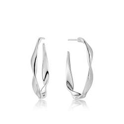 Ania Haie Damen-Creolen Twist Hoop Earrings 925er Silber One Size Silber 32014194 von ANIA HAIE