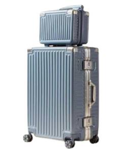 ANIIC Koffer & Trolleys Reisekoffer 2-teiliges Set Spinner-Koffer Mit Passwortschloss, 14-Zoll-Kosmetiktasche Für Weitermachen Handgepäck Koffer (Color : E, Size : 26in) von ANIIC