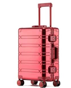 ANIIC Koffer & Trolleys Reisekoffer Leises, Leichtes Handgepäck, Abriebfester Trolley-Koffer Aus Vollaluminium Und Magnesiumlegierung Handgepäck Koffer (Color : F, Size : 24") von ANIIC