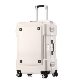 ANIIC Koffer & Trolleys Reisekoffer Reisekoffer, Verdicktes Gepäck Mit Doppelrollen, Hartschalen-Handgepäckkoffer Handgepäck Koffer (Color : White, Size : 24in) von ANIIC