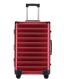 Koffer & Trolleys Reisekoffer Klassischer Koffer Mit Aluminiumrahmen Und Leuchtenden Farben, TSA-Schloss, Kein Reißverschluss, Mit Geräuschlosen Spinnerrädern Handgepäck Koffer ( Color : F , Size : 24 von ANIIC