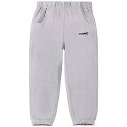 ANIMQUE Ultradünne Kinder Jogginghose Frühling Sommer Lässige Jogger Sporthose Kleinkind Jungen Mädchen Elastischem Bund Hose Mit Taschen 2-10 Jahre, Hellgrau 130 von ANIMQUE