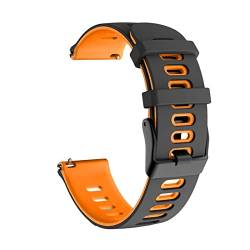 ANKANG 20 mm Ersatz-Uhrenarmband für COROS PACE 2 Sport Silikon Smart Watch Band für COROS APEX 42 mm Armband Armband Correa (Farbe: Schwarz Gelb, Größe: Für COROS PACE 2) von ANKANG