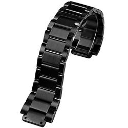 ANKANG Für Hublot Yubo Uhrenarmband Big Bang Classic Fusion Männer Frauen Massives Edelstahl Uhrenarmband Armband 21-13 mm (Farbe: Svart, Größe: 27-19 mm) von ANKANG