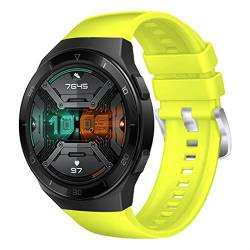 ANKANG Sport Original Silikon 22 mm Uhrenarmband Armbänder für Huawei Watch GT 2e Smart Watch Ersatz GT2e Armband Armband Gürtel Correa (Farbe: Gelb, Größe: Für Huawei GT2e) von ANKANG