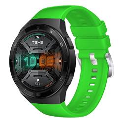 ANKANG Sport Original Silikon 22 mm Uhrenarmband Armbänder für Huawei Watch GT 2e Smart Watch Ersatz GT2e Armband Armband Gürtel Correa (Farbe: Schwarz Grau, Größe: Für Huawei GT2e) von ANKANG