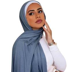 ANKOMINA Weiche Baumwolle Muslim Jersey Hijab Kopftuch Schals Mode Lange Schal, 7, Einheitsgröße von ANKOMINA