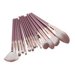 ANKROYU 14PCS Make-up-Pinsel Set, Make-up-Pinsel Kosmetik-Voll-Set, Faser-Borsten Make-up-Tool Kit Lila Lidschatten-Pinsel Puder Bürste Für Frauen von ANKROYU