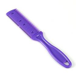 Doppelseitiger Rasiermesser-Schneidkamm, Haarschneider Für Frauen, Haarschnitte, Klinge, Schönheitssalon, Zuhause, Friseur, Haarschneider, Kamm, Lila, von ANKROYU