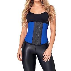 Ann Chery Korsett Taillentrainer für Frauen Gewichtsverlust - Kolumbianischer Taillenmieder - 2 Haken Latex Body Shaper - Edition 2026, Blau, Small von ANN CHERY