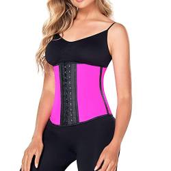 Ann Chery Korsett Taillentrainer für Frauen Gewichtsverlust - Kolumbianischer Taillenmieder - 2 Haken Latex Body Shaper - Edition 2026, Pink, X-Large von ANN CHERY