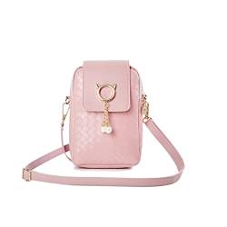 ANPTER Umhängetasche Klein Damen Schultertasche Handy Umhängetasche Handytaschen Geldbörse Handtaschen Mode Shoulder Bag Crossbody Tasche für Damen Frauen Mädchen Kinder(Rosa Geldbörse für Frauen) von ANPTER