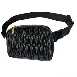 Hüfttasche für Damen, modische Gürteltasche, modische Umhängetasche, Hüfttasche mit verstellbarem Riemen für Sport, Workout, Reisen, Laufen, Freizeit, Bauchtasche für Schwarz, modisch von ANPTER