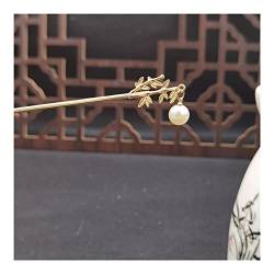 Haarstäbchen Chinesische Haarnadeln for Frauen Vintage Perle Haar Sticks Quaste Goldene Retro Hanfu Haar Zubehör Weiblich (Color : 2) von ANTLAS