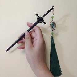 Haarstäbchen Vintage Schwert Quaste Anhänger Haar Sticks for Frauen Chinesische Haarnadeln Disk Hairsticks Haar Essstäbchen Mode Haar Zubehör (Color : 12) von ANTLAS