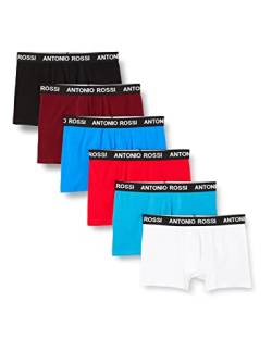 ANTONIO ROSSI (3/6er-Pack) Boxershorts Herren - Unterhosen Männer Multipack mit Elastischem Bund - Baumwollreich, Bequeme Herrenunterwäsche, Klassisch Hell (6er-Pack), L von ANTONIO ROSSI