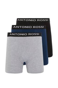ANTONIO ROSSI (3er-Pack) Unterhosen Männer Lang, Boxershorts Herren Multipack mit elastischem Bund, Atmungsaktive, weiche Boxershorts für den Alltag, Baumwollreiche von ANTONIO ROSSI