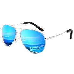 ANYLUV Sonnenbrille Herren Polarisiert Verspiegelt, Sonnenbrille für Männer Frauen mit UV400 Schutz Metall Rahmen von ANYLUV