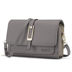 ANYWN Klein Handy Umhängetasche- handytasche mit geldbörse zum umhängen, PU Leder Crossbody Schultertasche Reisepass Handytasche mit Kartenschlitz Verstellbar Abnehmbar Schultergurt von ANYWN