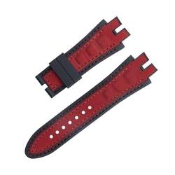 ANZOAT Uhrenarmband für die Excalibur-Serie, 28 mm, Nubukleder, Silikon-Uhrenarmband, Zubehör, passend für Roger Dubuis, 28mm, Achat von ANZOAT