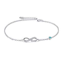 AOBOCO Infinity Armband Damen Sterling Silber 925 Unendlichkeitszeichen Armbänder von AOBOCO