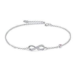 AOBOCO Infinity Armband Damen Sterling Silber 925 Unendlichkeitszeichen Armbänder von AOBOCO