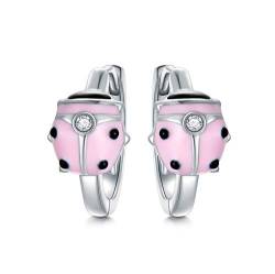 Ladybug Ohrringe Kinder Sterling Silber 925 Creolen, Geburtstagsgeschenk für Mädchen Frauen von AOBOCO