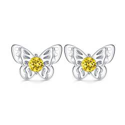 Schmetterling Ohrstecker Sterling Silber 925 Mädchen Damen Ohrringe von AOBOCO