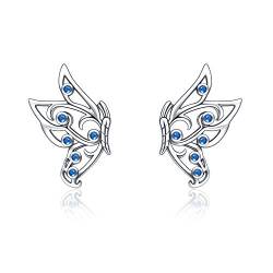 Sterling Silber Minimalist Schmetterling Ohrringe für Frauen zierliche Ohrringe Hypoallergen zarte Frauen Schmuck Geschenke für Frauen Mädchen von AOBOCO