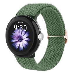 AOKOEE Nylon Geflochtene Armband kompatibel mit Google Pixel Watch Armband, Komfort einstellbar Google Watch Armband für Google Pixel Watch 2/1 Armband für Frauen Männer von AOKOEE