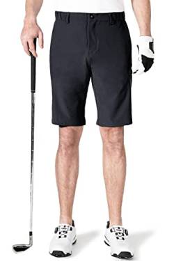 AOLI RAY Herren Golfshorts wasserdichte Dehnbar Leichte Kurze Hose Golf Shorts mit 4 Taschen Schwarz Taille:32 von AOLI RAY