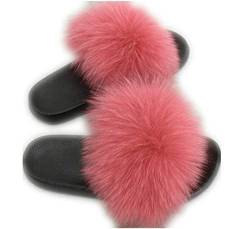 AONEGOLD Hausschuhe Damen Weiche Pantoffeln Flaumiger Plüsch Slipper Sandalen Indoor/Outdoor (Pink,44/45 EU) von AONEGOLD