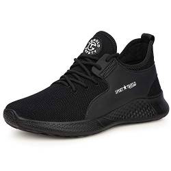 AONEGOLD Sicherheitsschuhe Herren Damen Arbeitsschuhe Leicht Atmungsaktiv Sportlich Schutzschuhe rutschfeste Stahlkappe Schuhe(Schwarz 2,40 EU) von AONEGOLD