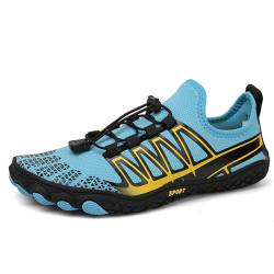 AONETIGER Badeschuhe Herren Wasserschuhe Damen Strandschuhe Sommer Atmungsaktiv Barfußschuhe rutschfeste Schwimmschuhe Surfschuhe Aquaschuhe Fitnessschuhe(705 Blau,41EU) von AONETIGER