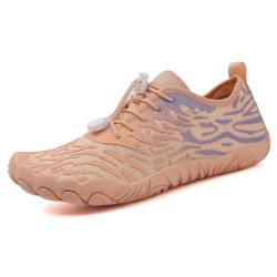 AONETIGER Badeschuhe Herren Wasserschuhe Damen Strandschuhe Sommer Atmungsaktiv Barfußschuhe rutschfeste Schwimmschuhe Surfschuhe Aquaschuhe Fitnessschuhe(8023 Orange,37EU) von AONETIGER