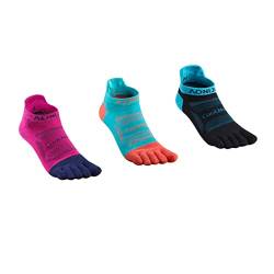 AONIJIE 3 Paare Damen und Herren Athletische Sportsocken, zum Laufen Marathon Fünf Finger Socken von AONIJIE