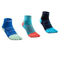 AONIJIE Damen und Herren Athletische Sportsocken, zum Laufen Marathon Fünf Finger Socken 39-42 von AONIJIE