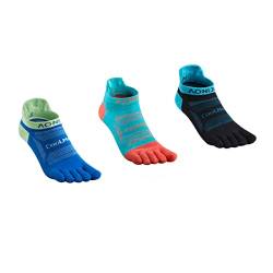 AONIJIE Damen und Herren Athletische Sportsocken, zum Laufen Marathon Fuenf Finger Socken EU43-46 von AONIJIE