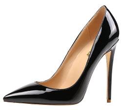 AOOAR Damen High Heel Klassische Abendschuhe Schwarz Lackleder Pumps EU 39 von AOOAR