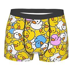 AOOEDM Bunte gelbe Ente Herrenunterwäsche Boxershorts Weiche, atmungsaktive Stretch-Unterwäsche mit Ausbuchtungsbeutel für Männer und Jungen von AOOEDM
