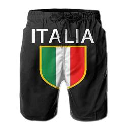 AOOEDM Italien Italienische Flagge Italien Badehose Schnelltrocknende Boardshorts mit Netzfutter Strandshorts Bedruckte Shorts Bademode von AOOEDM