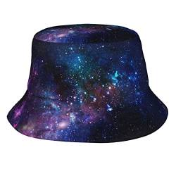 AOOEDM Unisex 3D-Druck Weltraum Galaxy Bucket Hats für Damen Mode Strand Fischerhut von AOOEDM