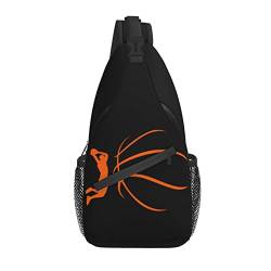 Basketball Sling Bag Lässige Umhängetasche Rucksack Brust Daypack für Reisen Sport Wandern Fitnessstudio von AOOEDM