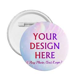Benutzerdefinierte Button-Pins, personalisierte Pins, Hut-Pins für Männer und Frauen, fügen Sie Ihren Namen, Foto, Text, Logo hinzu von AOOEDM