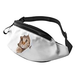 Cute Cat Scratched HeadFanny Pack Sport Casual Hüfttasche für Damen Herren Modisch von AOOEDM