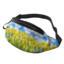 Feld Narzisse Blumen Sommer Himmel Bauchtasche Sport Lässig Hüfttasche Für Damen Herren Modisch von AOOEDM