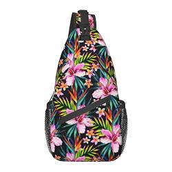 Hawaii Hawaii Sling Bag Crossbody Rucksack für Männer Frauen, langlebig, verstellbar, Sport, Reisen, Wandern, Radfahren, Spazierengehen, Tagesrucksack von AOOEDM