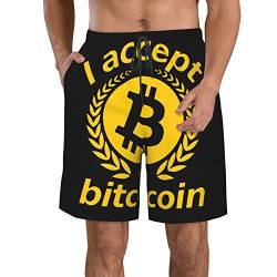 I Accept Bitcoins Boardshorts Man Quick Dry Boardshorts Freizeitshorts für Jungen von AOOEDM
